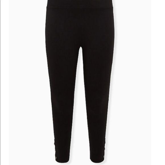 PLATINUM LEGGING - PONTE SNAP-BUTTON HEM - Picture 5 of 5